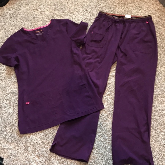 Heartsoul Eggplant Scrub Set S/MP - Picture 1 of 5